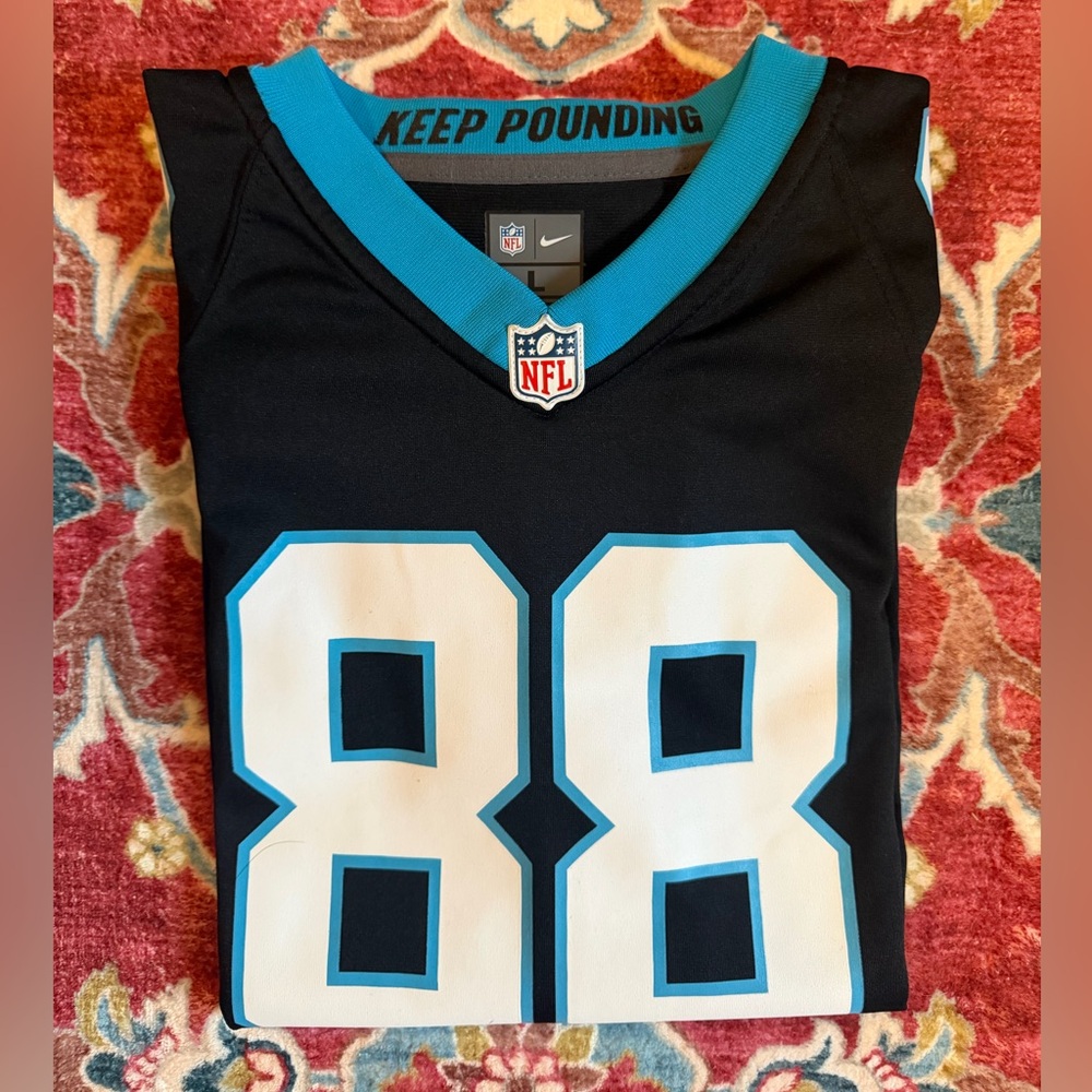 Nike Youth Large Carolina Panthers Greg Olsen Black Football Jersey